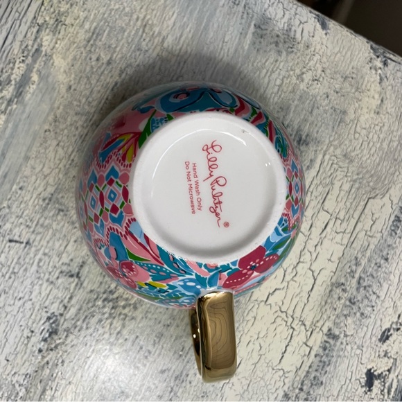 Lilly Pulitzer Colorful Ceramic Mug with Gold Handle - Picture 4 of 10